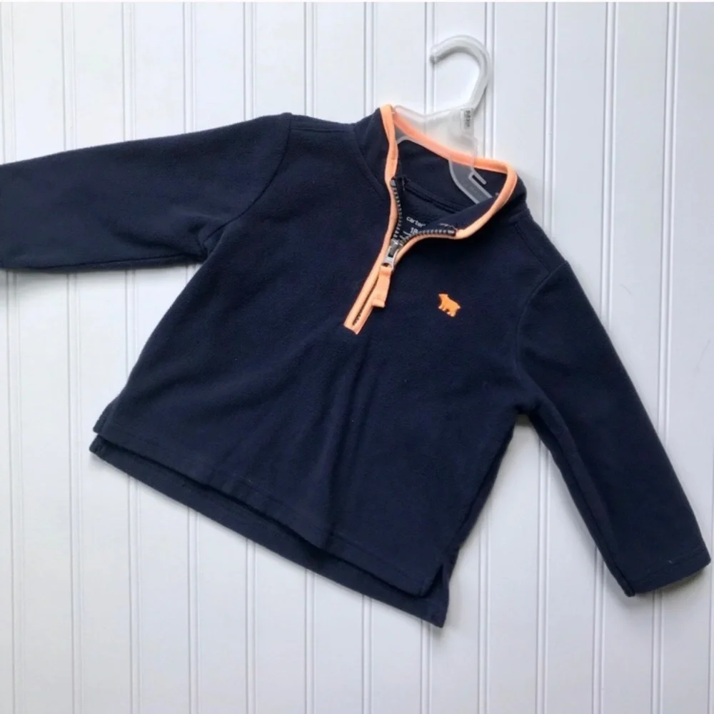•Carters• Navy zip fleece